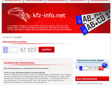 Tablet Screenshot of kfz-info.net